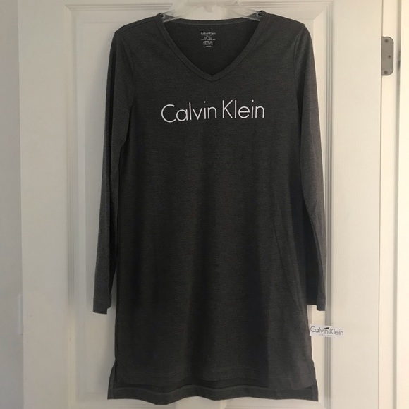Calvin Klein Other - NWT Gray Calvin Klein V neck Sleepshirt Sz S